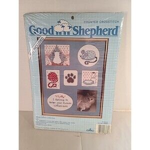 VTG NOS Good Shepherd Counted Cross Stitch Kit CAT  # 83689 Sampler Sealed